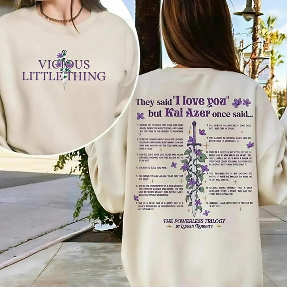 Kai Azer I Love You In Powerless Double Sided Sweatshirt, Powerless, Kai And Paedyn Shirt