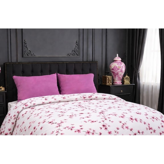 Kai Hua by Etavonni Home - 100% Cotton Queen Duvet Cover Set Including 2 Shams.Made in Green by Oeko-Tex.