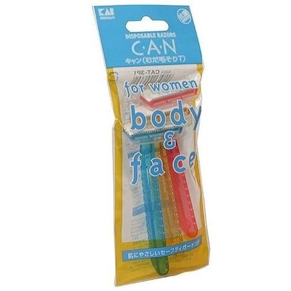 Kai Razor Disposable Razors For Ladies T-Shaped, 3 Count