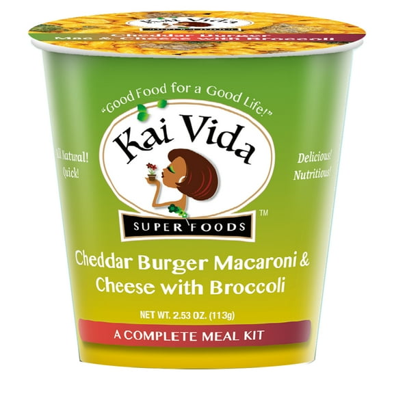 Kai Vida Cheddar Burger Macaroni & Cheese with Broccoli Bowls (3-Pack)