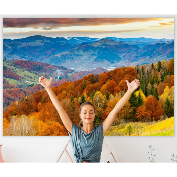 KaiSha LED Tapestry Wall Hanging; Abstract Modern Boho Flowers Art Home Dcor; Large Bohemian Floral Artwork (79"x59")