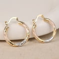 thumbnail image 1 of KaiXunRui Retro Hoop Earrings Stylish Round Mixed Tone Statement Hoop Earrings B, 1 of 7
