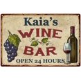 thumbnail image 1 of Kaia's Rustic Wine Bar Sign Wall Décor Kitchen Gift 12x18 Metal 112180056102, 1 of 1