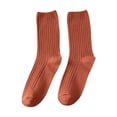 thumbnail image 1 of Kaiare Women's Socks Cotton Knitted Mid Calf Socks Stylish Versatile Retro Trendy Casual Daily Socks, 1 of 1