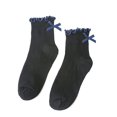 thumbnail image 1 of Kaiare Womens Socks Bow Ruffle Trim Ankle Socks Soft Sweet Elegant Cute Stylish Casual For Girls Short Socks, 1 of 1