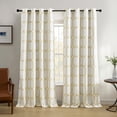 thumbnail image 1 of Elrene Home Fashions Kaiden Geometric Room Darkening Window Curtain, Light Gold, 52" x 95", 1 of 3