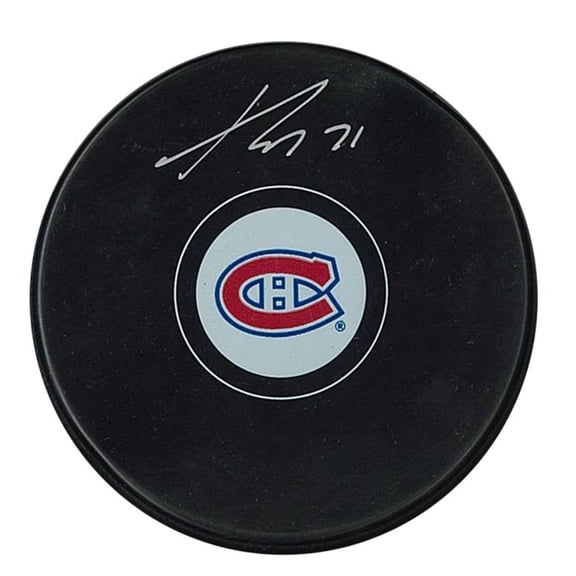 Kaiden Guhle Signed Puck Montreal Canadiens Autograph Series Officially Licensed NHL/NHLPA Authentic Hand-Signed Autograph by Frameworth Sports Marketing Premium Sports Memorabilia