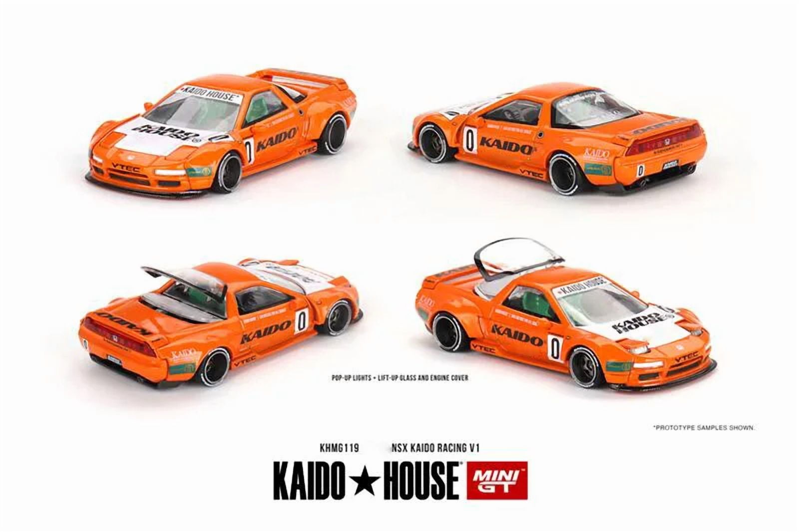 Kaido House x MINI GT 1:64 NSX Kaido Racing V1 Orange Diecast Model Car