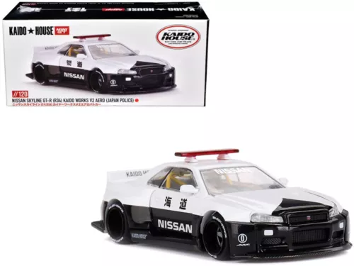 Dronehint.com Kaido House x MINI GT 1:64 Skyline GT-R R34 (V2 Aero) Model Car Brand New Sealed