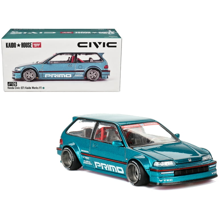 MINIGT Honda Civic EF Kaido Works V1, 1:64 Scale Diecast