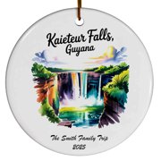 Kaieteur Falls Christmas Ornament, Collection of City Travel Souvenirs for Family and Friends, Christmas Tree Ornament City Travel, Trips of The Year, Christmas Ornament 2025