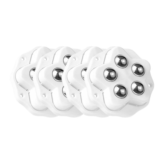 Kaigelin Small Appliance Rollers 4X Furniture Wheels Stick on Casters 360 Degree Rotation Stainless Steel Rollers Sticky Pulley for Storage Bins Bottom good