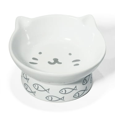 Kaiikai’s Elevated Cat and Dog Food Bowls 13 oz 5 inch Ceramic Medium Small Sized Dog Cat Water Bowl
