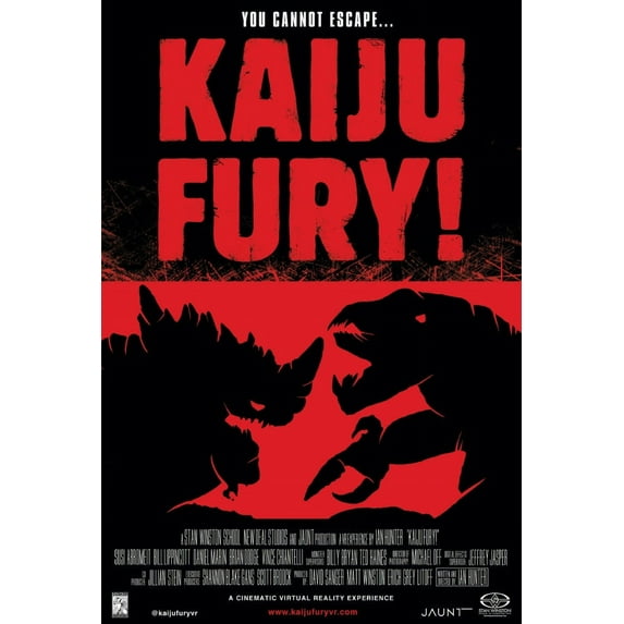 Kaiju Fury Movie Poster 12x16 Print on Metal Sign 12in x 16in Multi-Color Square Adults Best Posters
