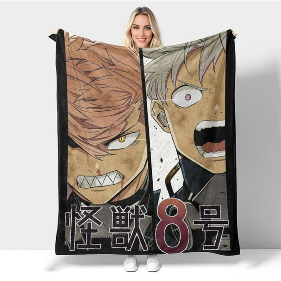 Kaiju No. 8 Blanket 50"X40",Throw Blankets Flannel Sleep Cozy Lightweight Ultra-Soft Micro Blankets for Sofa Travel Air Conditioning Bedding