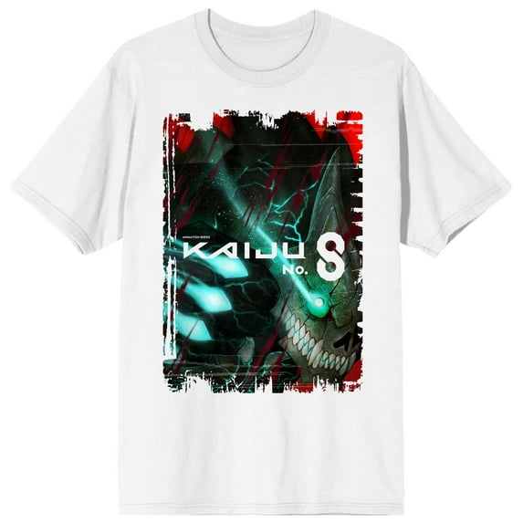 Kaiju No. 8 Kafka Hibino Kaiju Form Poster Art Crew Neck Short Sleeve Men's White T-shirt-Large