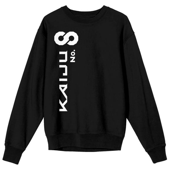 Kaiju No. 8 Key Art Crew Neck Long Sleeve Adult Black Sweatshirt-Large