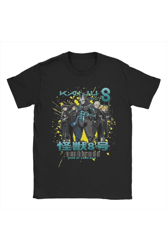 Kaiju No. 8 Monster T Shirts Men Pure Cotton Vintage T-Shirt Round Collar Kafka Hibino Anime Tees Short Sleeve Clothing Original