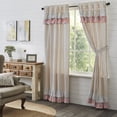 thumbnail image 1 of VHC Brands Kaila Country Cottage Ruffled Blue Ticking Stripe Living Room Curtain Panel Set 84x40, 1 of 5