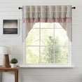 thumbnail image 1 of VHC Brands Kaila Country Cottage Ruffled Blue Ticking Stripe Kitchen Curtain Swag Set 36x36x16, 1 of 5