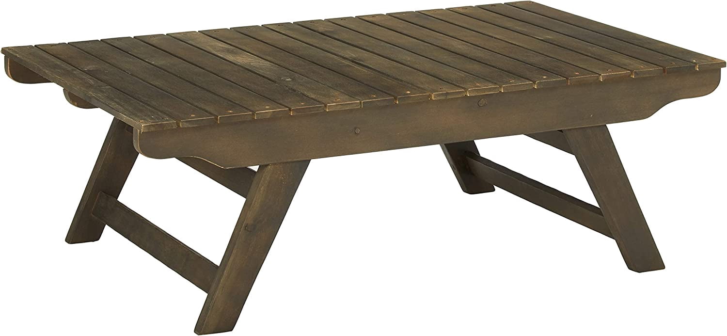 Kailee Outdoor Wooden Coffee Table, Gray Finish