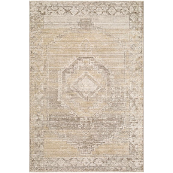 BoutiqueRugs Kailey Traditional Area Rug - Light Gray, Taupe, Off - White - 6'7" x 9'