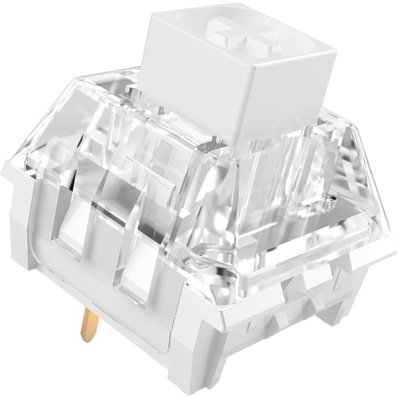 Kailh Box White Mechanical Keyboard Switches,3-Pin 45gf Clicky/Speed Typing/Gaming/Waterproof Switches(108Pcs,Kailh White)
