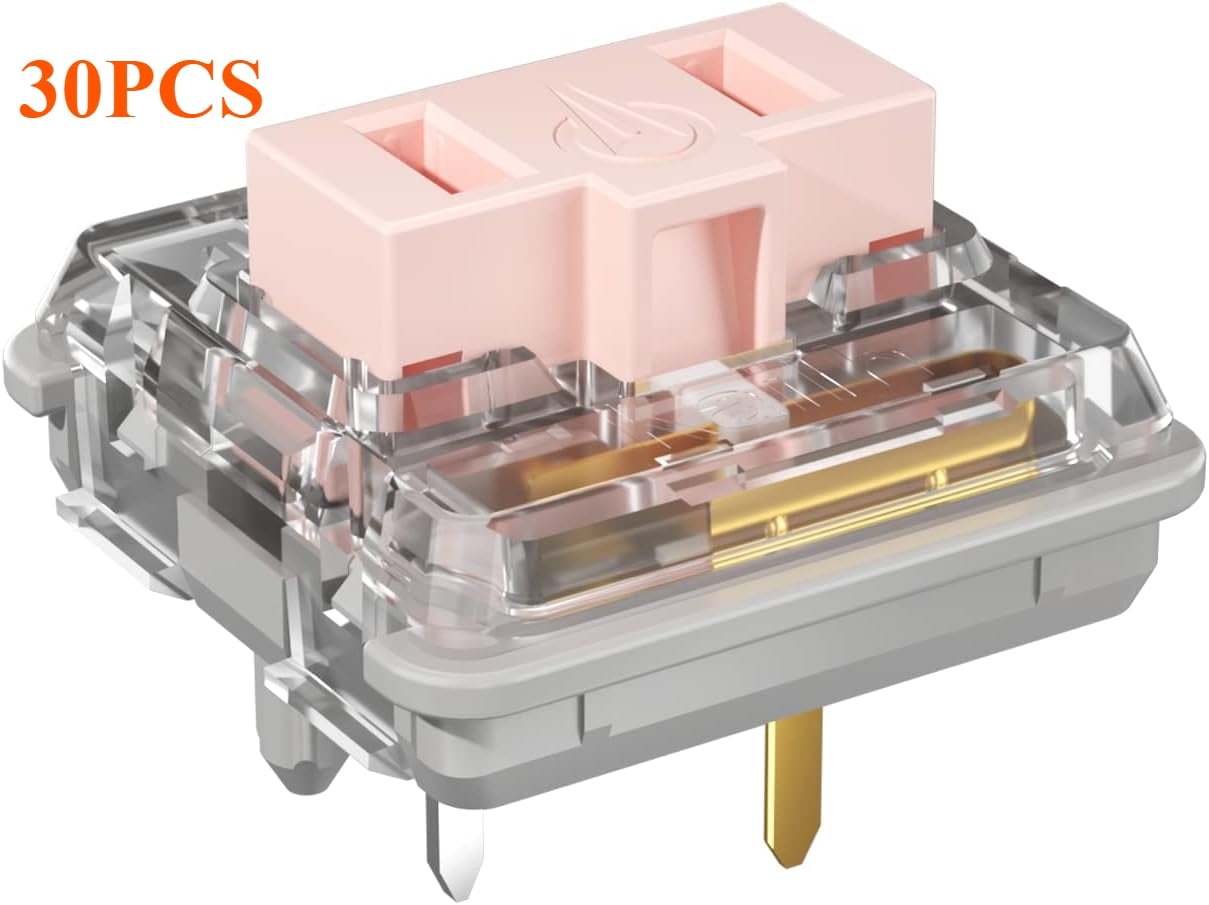 Kailh Low-Profile Pink Switch 5 Pin Thiner Key Switches DIY Replaceable Switches for Mechanical Gaming Keyboard (110pcs)