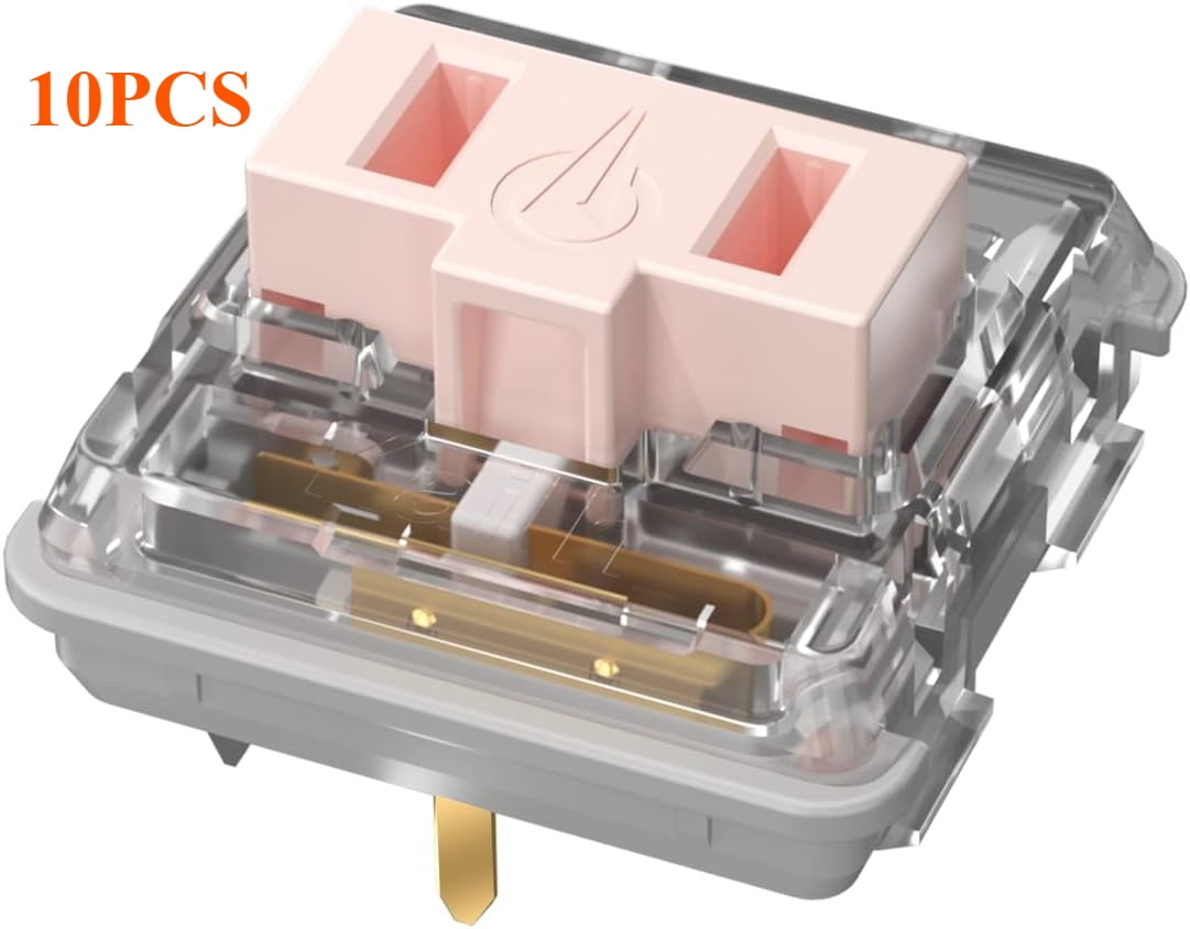 Kailh Low-Profile Pink Switch 5 Pin Thiner Key Switches DIY Replaceable Switches for Mechanical Gaming Keyboard (110pcs)