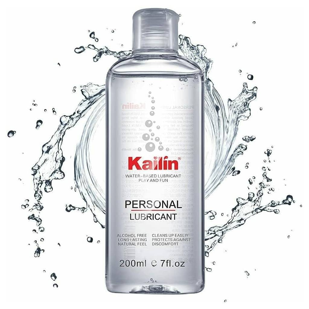 Kailin Water Based Personal Lubricant for Men and Women and Couples Water- Based Long Lasting Natural Feel Non-Stain 200ml / 6.8oz