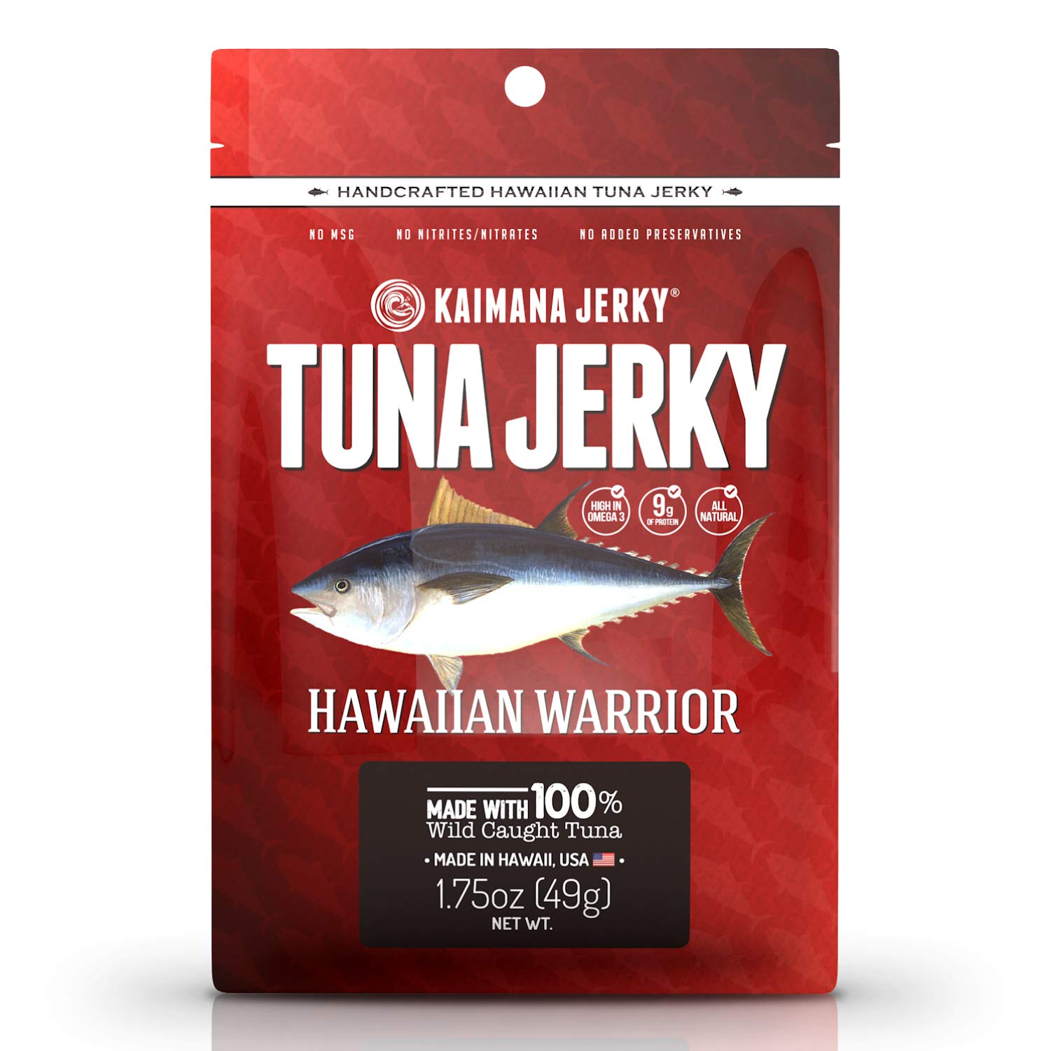 Kaimana Ahi Tuna Jerky MSF2 Hawaiian Warrior 1.5 Ounce Style