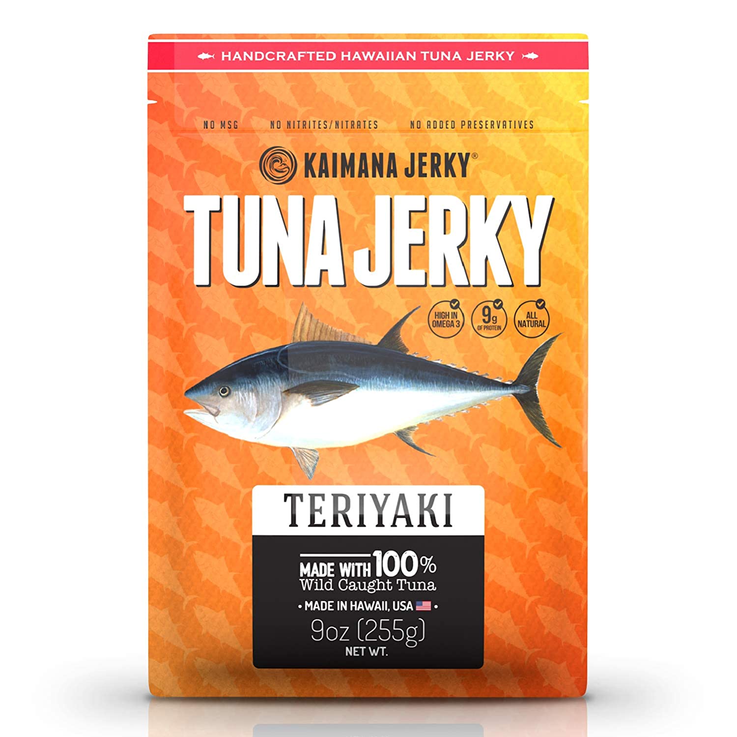 Kaimana WildCaught Ahi Tuna Jerky Teriyaki , Rich in Omega3s & High