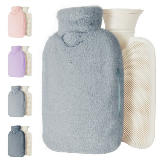 Kaimingweb Luxury 2L Hot Water Bottle Plush Covered, LongLasting