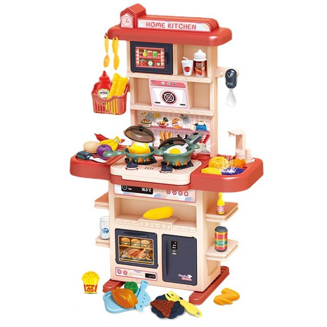 Kaimingweb Play Kitchen Toys, 43 Pcs Pretend Food Kitchen Toys for Kids