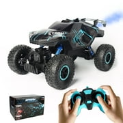 Kaimingweb RC Cars 4x4 Remote Control Car, Waterproof 4WD off Road Car With Spray Steam, RC Truck with LED lights, 2.4 Ghz Off-road Racing Vehicles Gift for Kids
