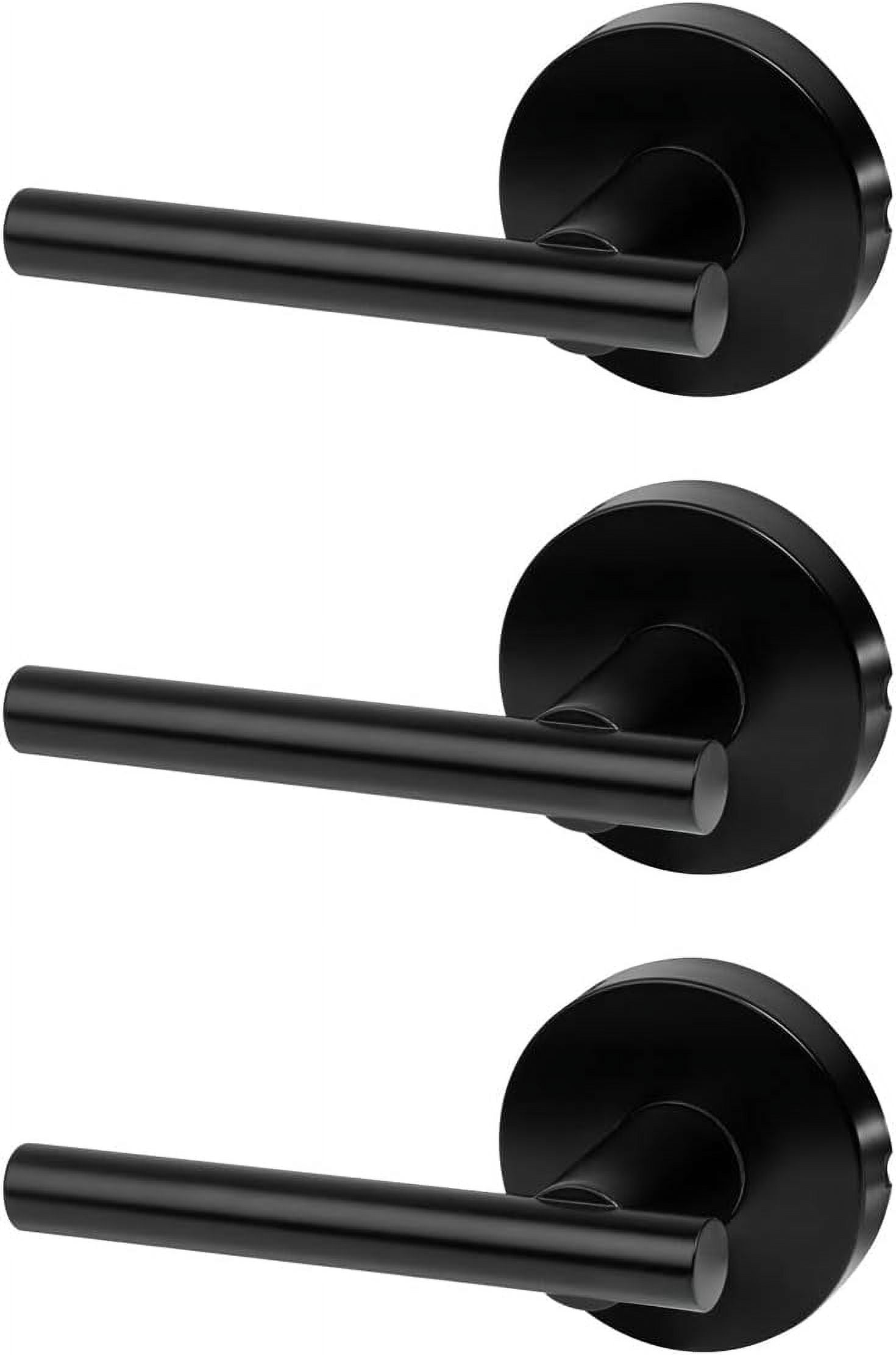 Kain Design Black Non Turning Euro Door Lever Hardware For Closet Doors (Non Functioning) 55