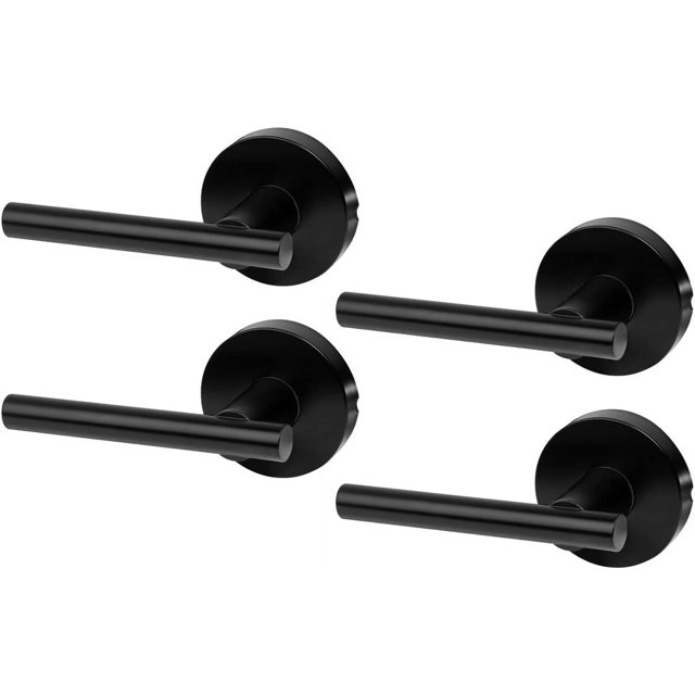 Kain Design Black Non Turning Euro Door Lever Hardware for Closet Doors (Non Functioning) 55