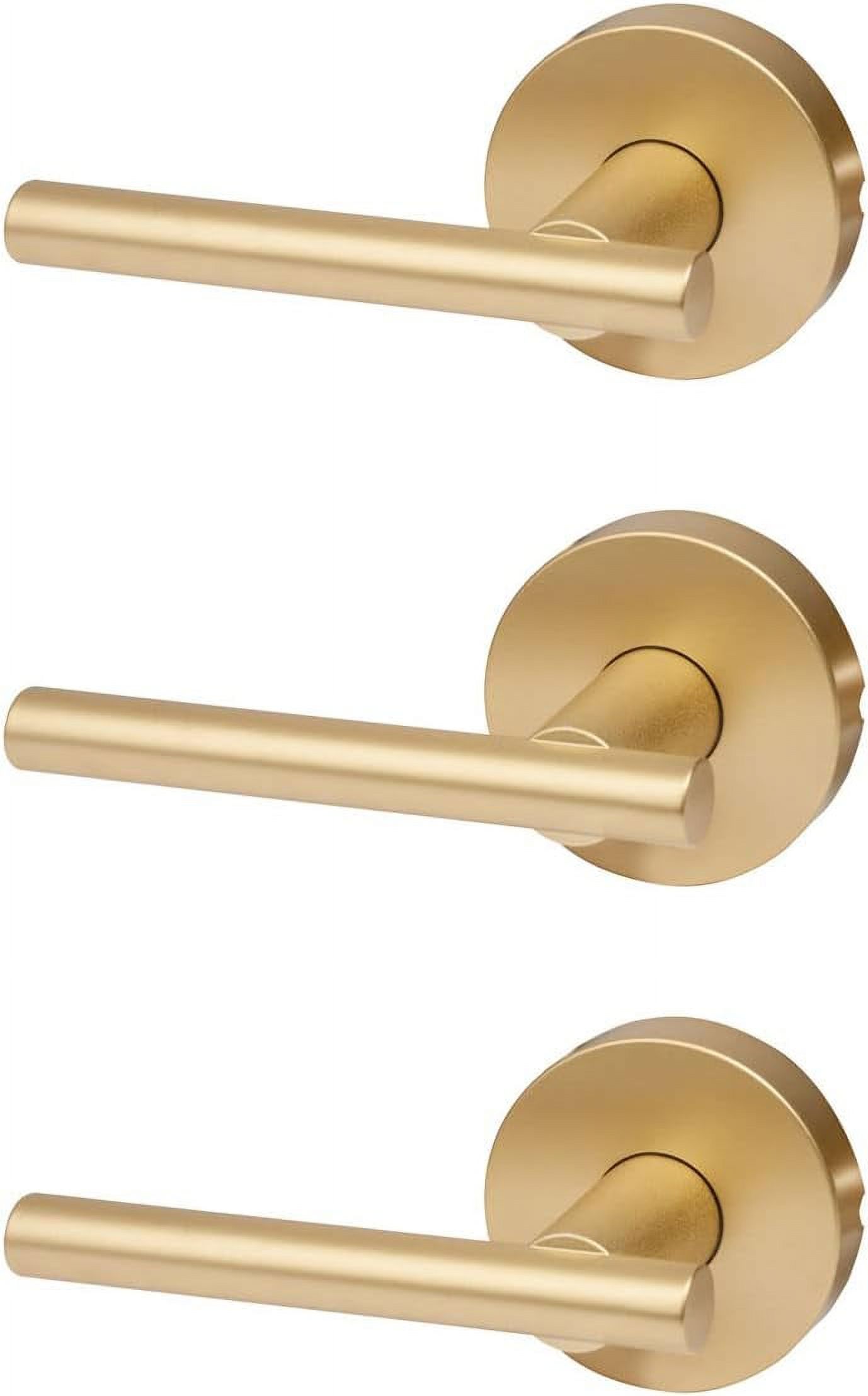 Kain Design Brass Dummy Non Turning Euro Door Lever Hardware For Closet Doors (Non Functioning