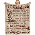 thumbnail image 1 of Kainsy 10th Anniversary Tin Gifts Blanket,10th Wedding Gift for Wife Husband 10 Year Anniversary Wedding Gifts for Him Her Couples 10 Year Anniversary Decorations Blanket(40"x50"), 1 of 6