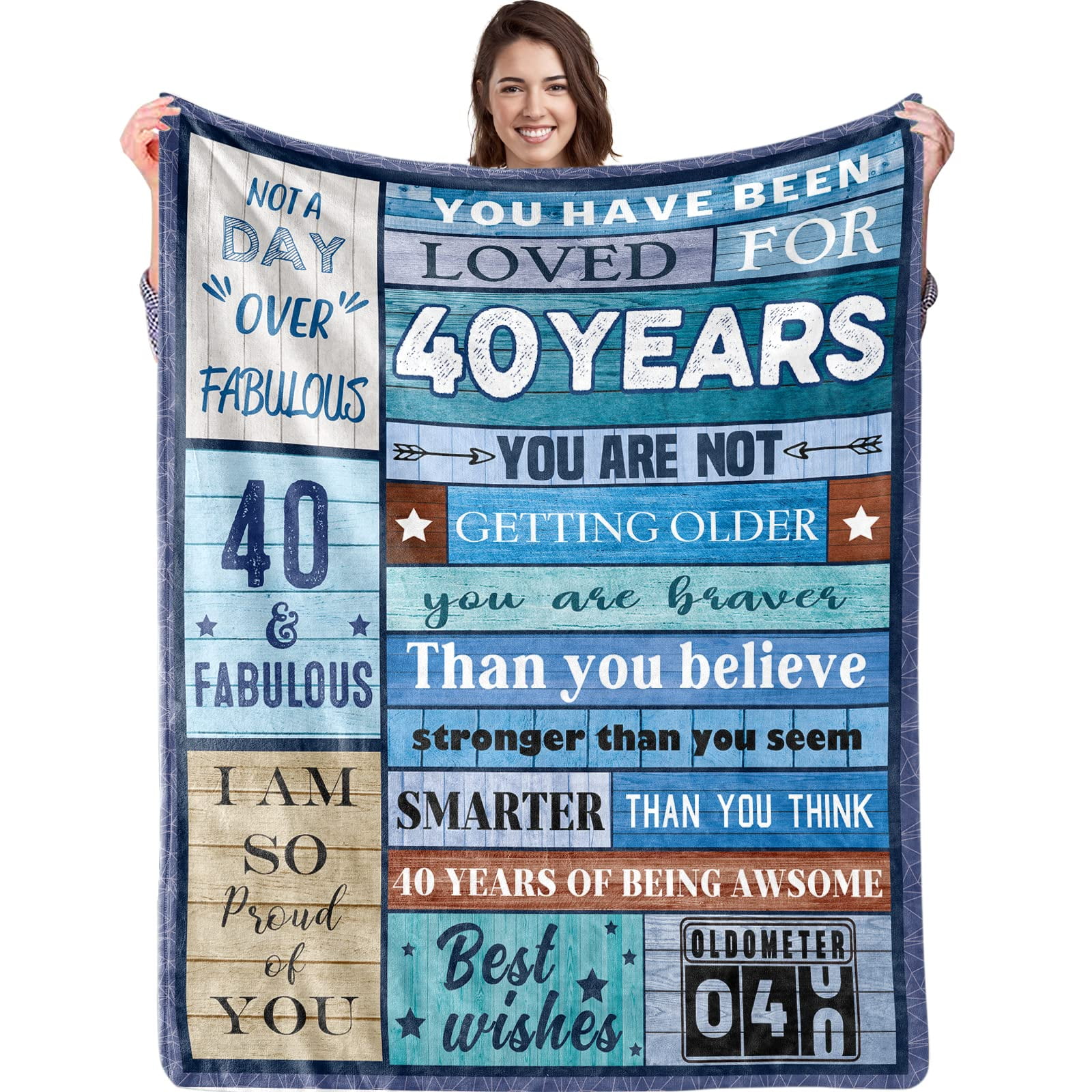Kainsy 40th Birthday Gifts for Men, 40th birthday blanket for Him 40 Year Old Male Gift Ideas