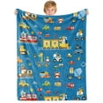 thumbnail image 1 of Kainsy Cartoon Vehicles Blanket for Boys, Soft Fleece Train Trucks Kids Blanket, Cute Transportation Car Throw Blanket for Bed Sofa, Animal Cars Printed Blanket for Boys Xmas Birthday Gifts(50"x60"), 1 of 8