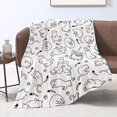 Kainsy Cat Throw Blanket for Cat Lovers Cute Cat Flannel Fleece