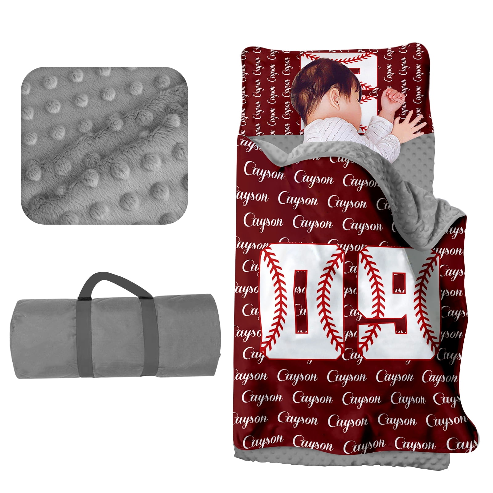 Kainsy Custom Nap Mat for Daycare Toddler Boys Girls Sleeping Bag for