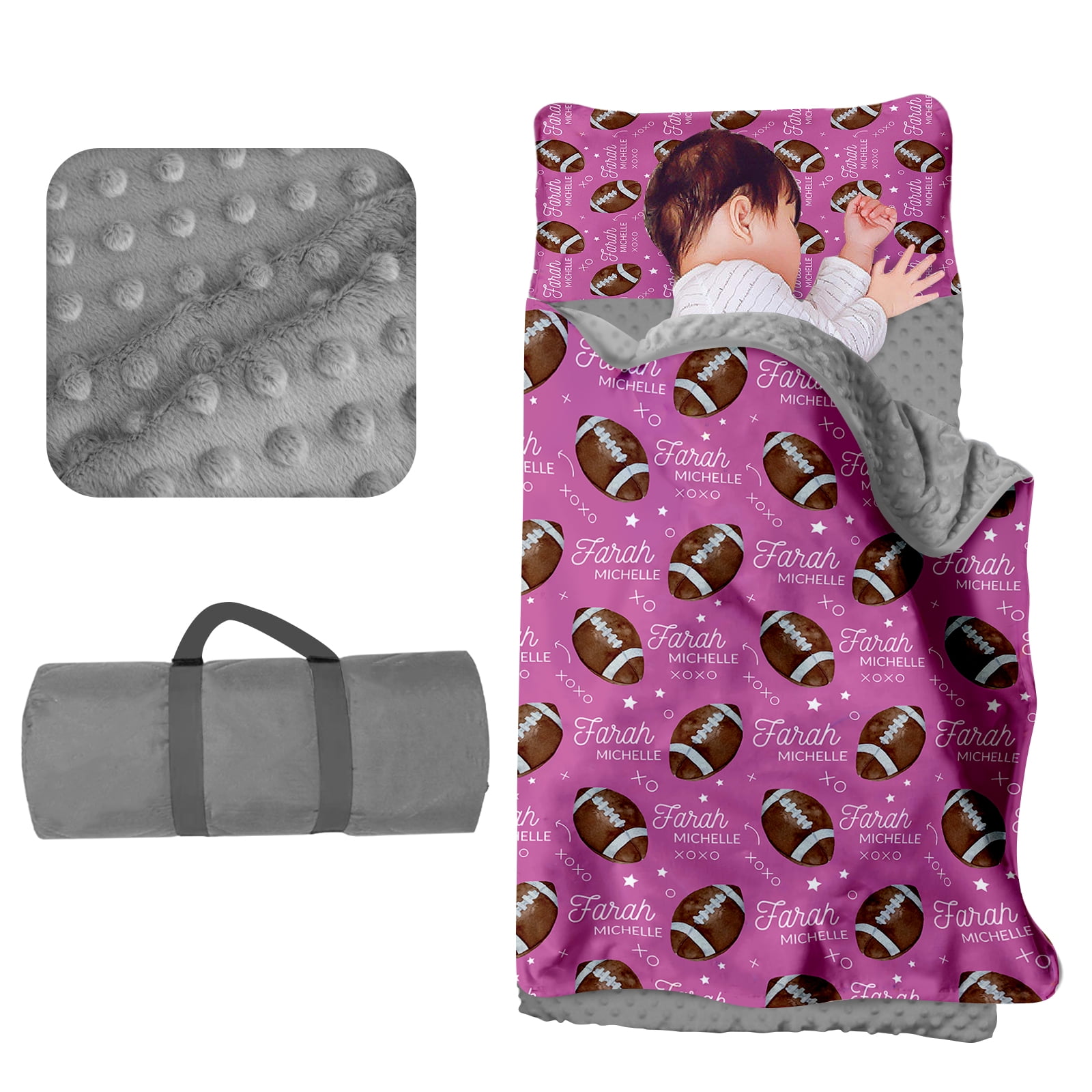 Kainsy Custom Toddler Nap Mat for Daycare Sleeping Bag for Girls, Kids