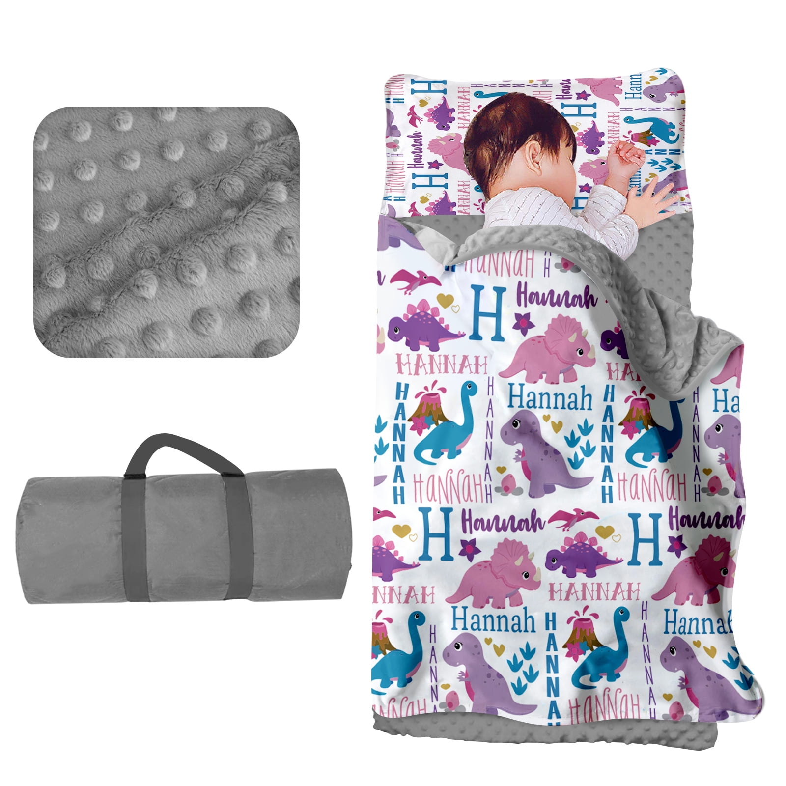 Kainsy Custom Toddler Nap Mat for Preschool Personalized Name Kids