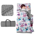 thumbnail image 1 of Kainsy Custom Toddler Nap Mat for Preschool - Personalized Name Kids Nap Mats for Daycare Kindergarten Girls Sleeping Bag with Pillow Blanket Set, Thick Padded Easy Roll Up Purple Dinosaur, 1 of 9