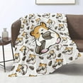 thumbnail image 1 of Kainsy Cute Hamster Throw Blanket Soft Flannel Fleece Blankets for Kids Girls Adult Women Lightweight Cozy Hamster Print Blanket for Couch Travel Kawai Blanket Gifts(30"x40"), 1 of 8