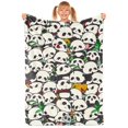 thumbnail image 1 of Kainsy Cute Panda Blanket, Flannel Fleece Cartoon Panda Blanket Soft Cozy Plush Fleece Blanket Gifts for Women Girls Plush Warm Throw Blanket for Bedroom Living Room Sofa Couch " inch(40"x50"), 1 of 7