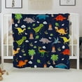 thumbnail image 1 of Dinosaur Baby Blanket, Comfy Plush Flannel Fleece Throw Blanket Lightweight Toddler Dinosaur Navy Blanket, Soft Fluffy Fuzzy Cute All Season Blanket Baby Toddler Newborns Pet Gifts(40"x50"), 1 of 8