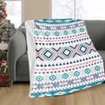 thumbnail image 1 of Kainsy Flannel Boho Throw Blanket, Soft Plush Inch Bohemian Blanket Throws, Geometric Colorful National Style Patterns Blankets for Bed Couch Sofa Office Camping(60"x80"), 1 of 8